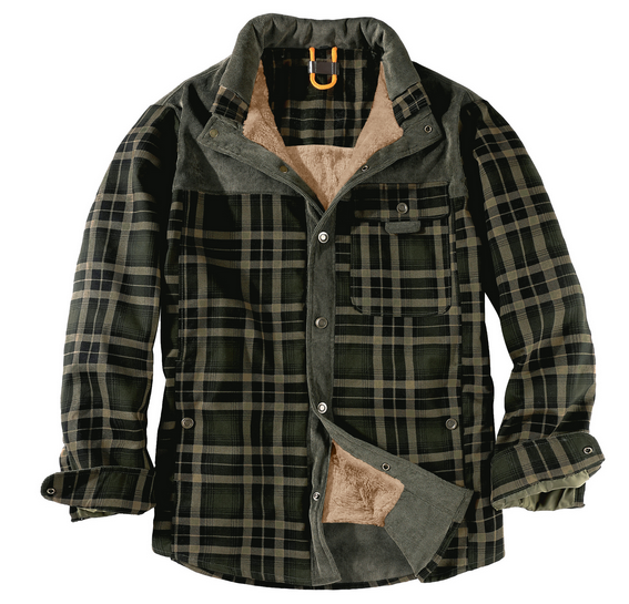 Mens Outdoor Jacket with Fleece Lining Regular Fit - BritishMode