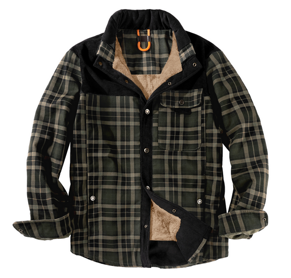 Mens Outdoor Jacket with Fleece Lining Regular Fit