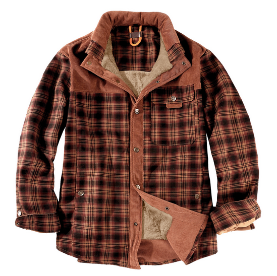 Mens Outdoor Jacket with Fleece Lining Regular Fit