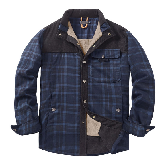 Mens Outdoor Jacket with Fleece Lining Regular Fit