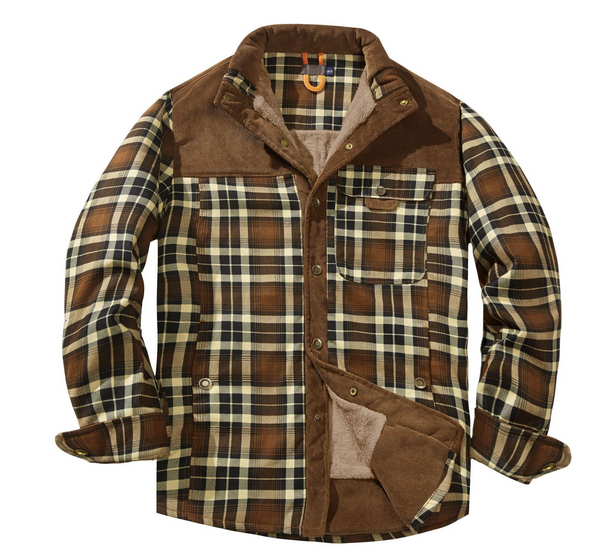 Mens Outdoor Jacket with Fleece Lining Regular Fit