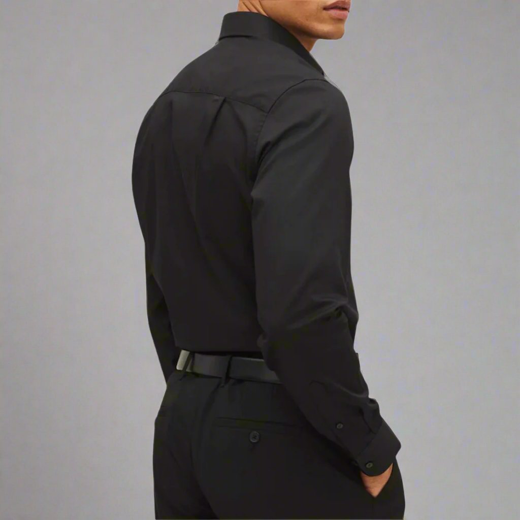 Mens Slim Fit Cotton Shirt Classic Style