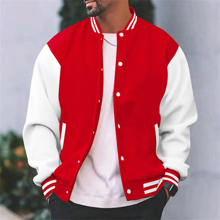 Mens Varsity Jacket Wool Blend Classic Fit
