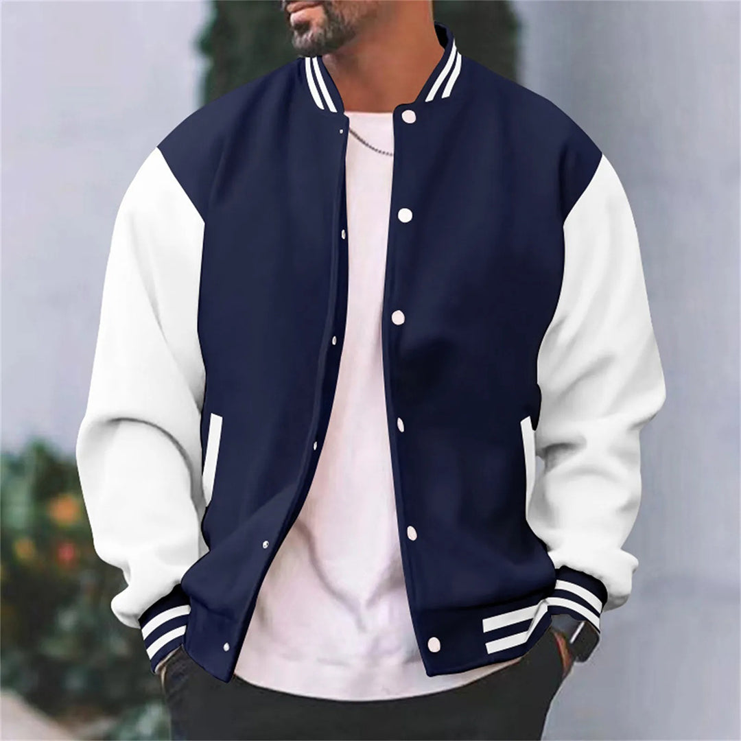 Mens Varsity Jacket Wool Blend Classic Fit