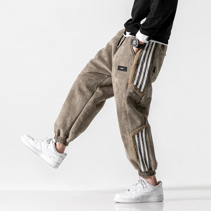 Mens Jogger Pants Fleece Lined Warm Fit - BritishMode