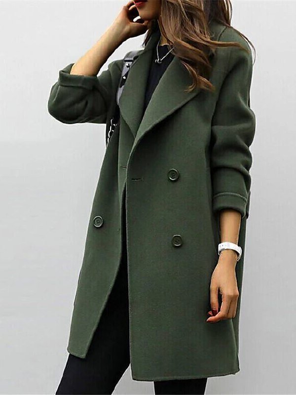 Womens Winter Coat Thick Insulated Button Front
