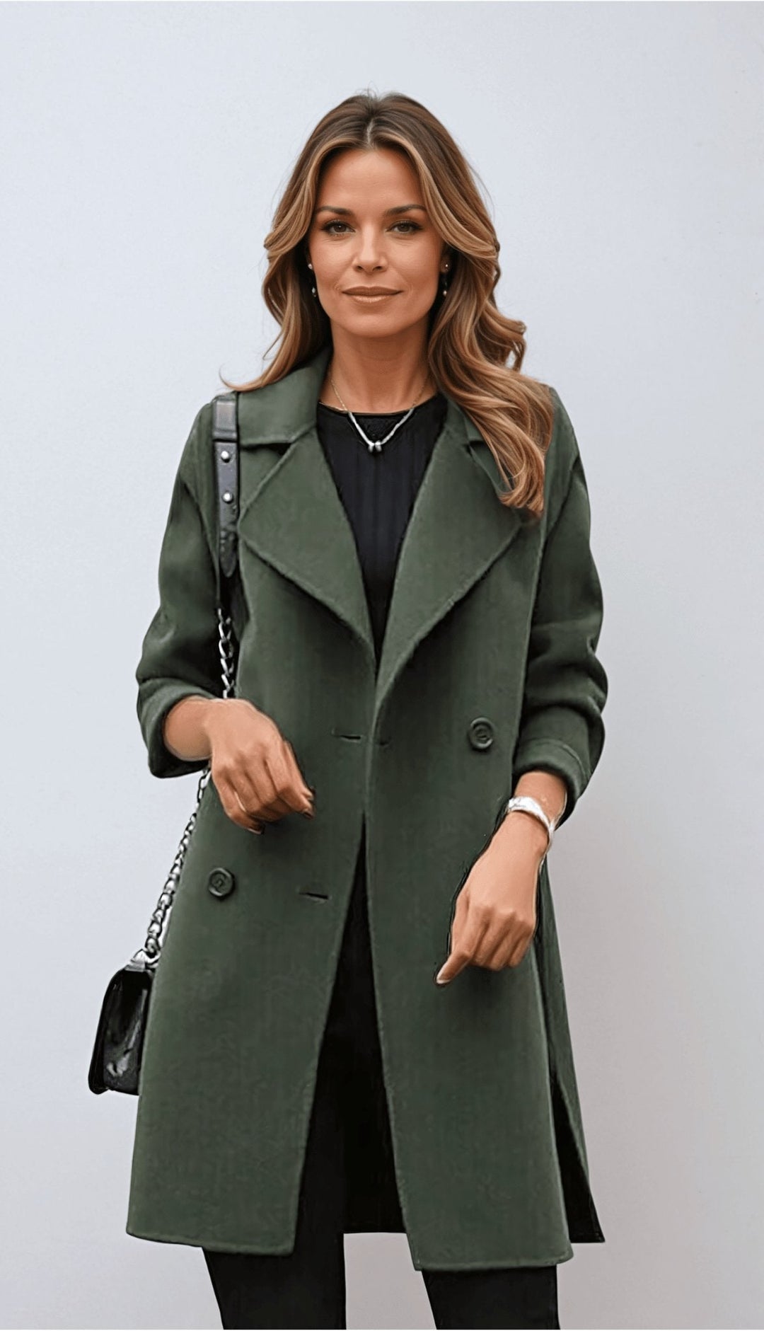 Womens Winter Coat Thick Insulated Button Front - BritishMode