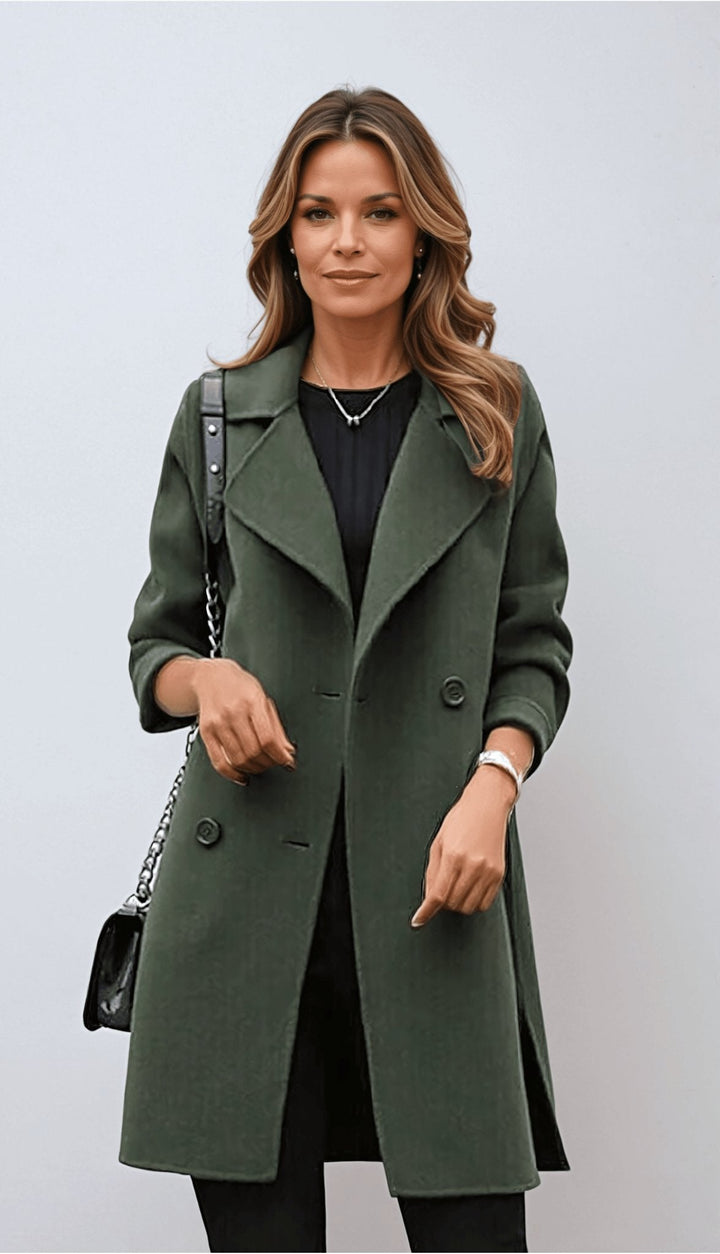Womens Winter Coat Thick Insulated Button Front - BritishMode