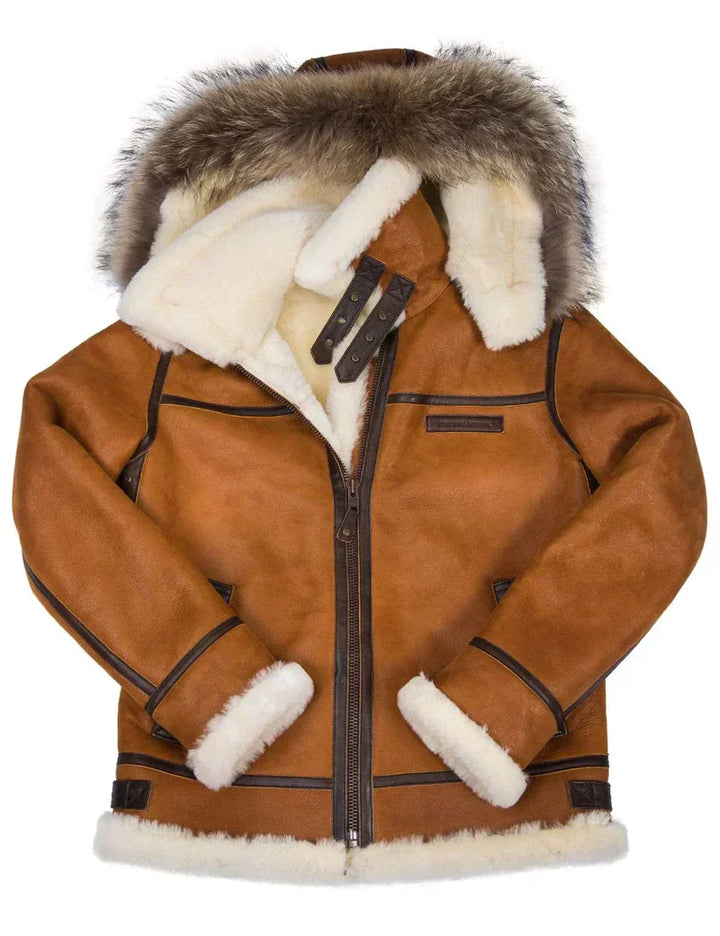 Womens Coat with Fur Trim Hood Thick Insulated Warm Fit