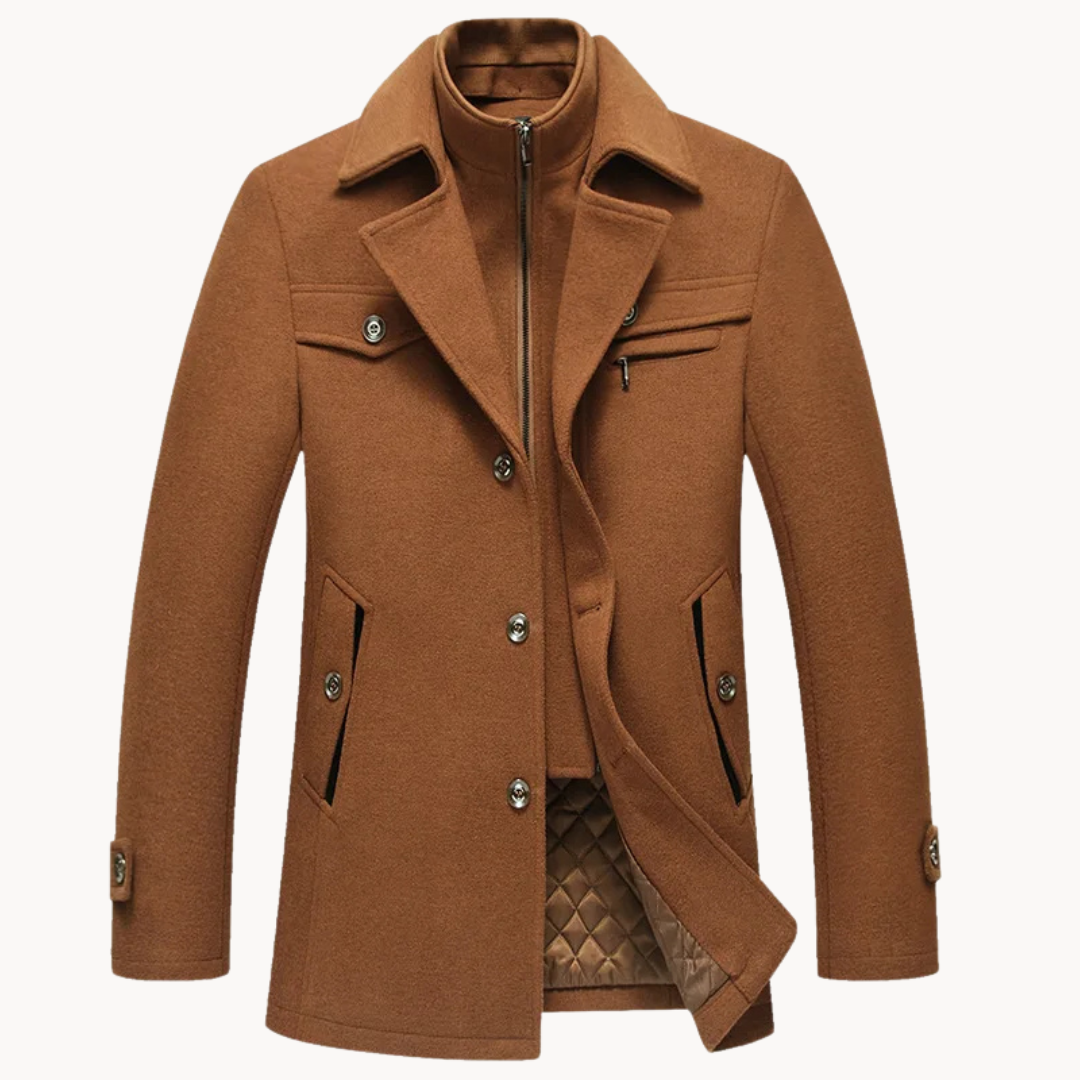 Mens Military Coat Structured Fit Layering Support