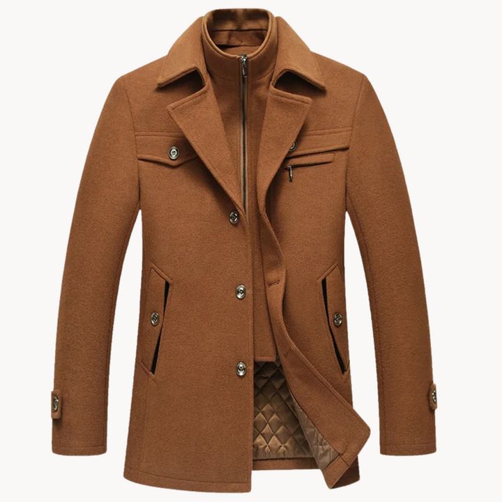 Mens Military Coat Structured Fit Layering Support
