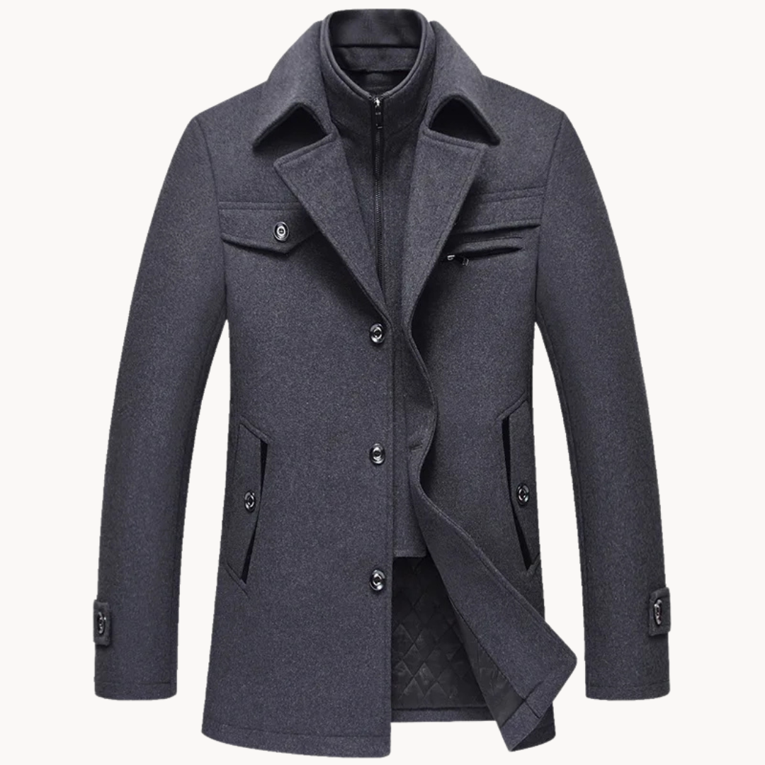 Mens Military Coat Structured Fit Layering Support