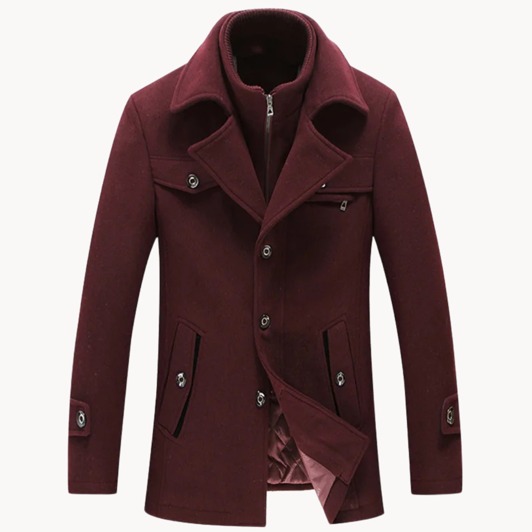 Mens Military Coat Structured Fit Layering Support