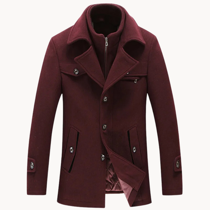 Mens Military Coat Structured Fit Layering Support