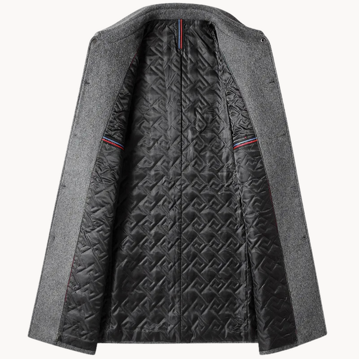 Womens Long Coat Blend Fabric Structured Fit for Layering