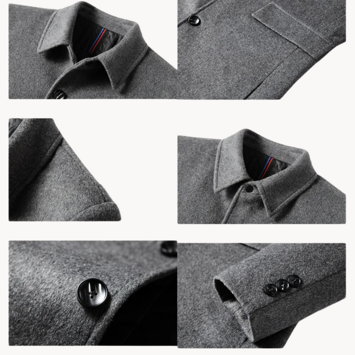 Womens Long Coat Blend Fabric Structured Fit for Layering