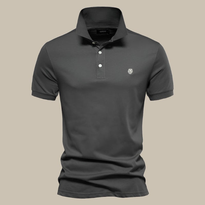 Mens Polo Shirt Cotton Breathable Short Sleeve Classic Fit