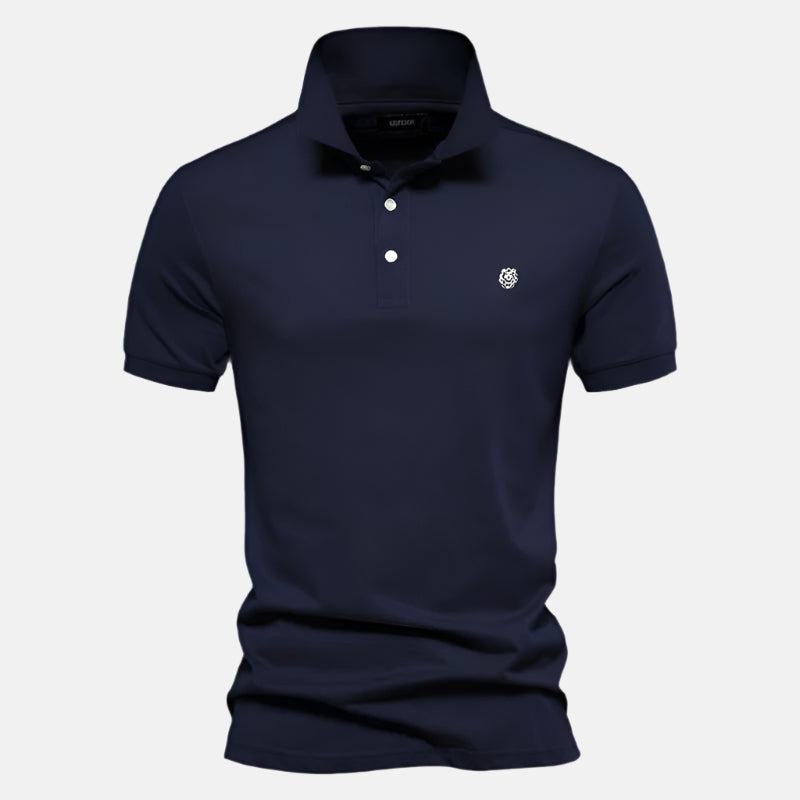 Mens Polo Shirt Cotton Breathable Short Sleeve Classic Fit