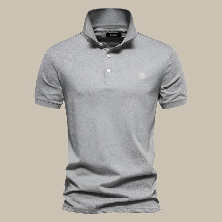Mens Polo Shirt Cotton Breathable Short Sleeve Classic Fit