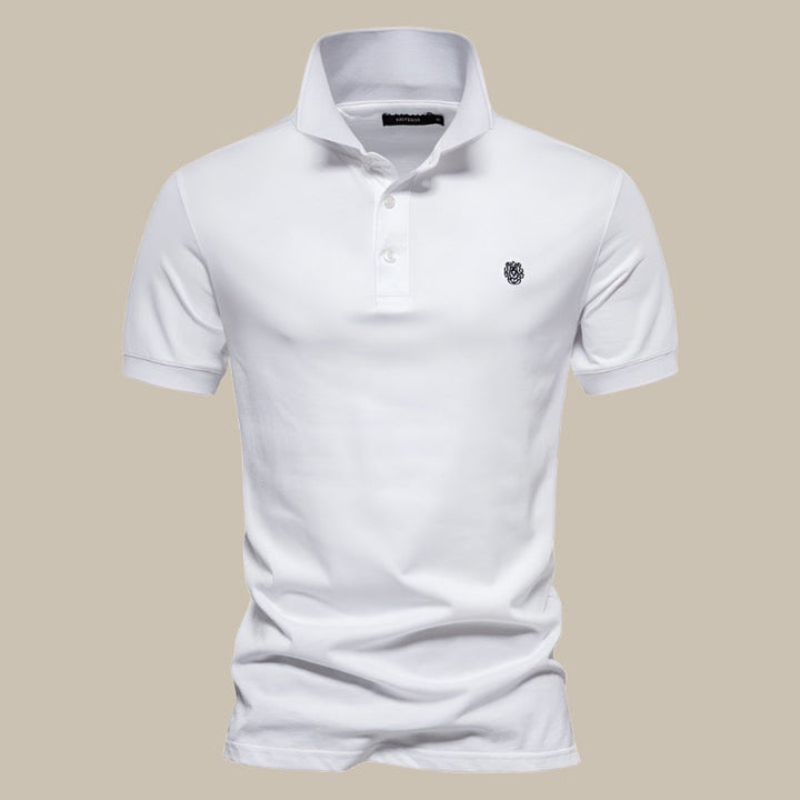 Mens Polo Shirt Cotton Breathable Short Sleeve Classic Fit