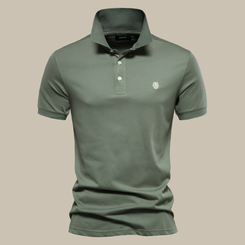Mens Polo Shirt Cotton Breathable Short Sleeve Classic Fit
