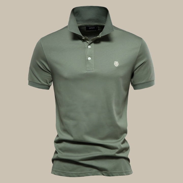 Mens Polo Shirt Cotton Breathable Short Sleeve Classic Fit