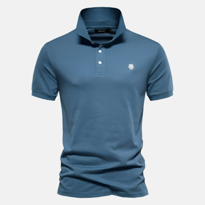 Mens Polo Shirt Cotton Breathable Short Sleeve Classic Fit - BritishMode