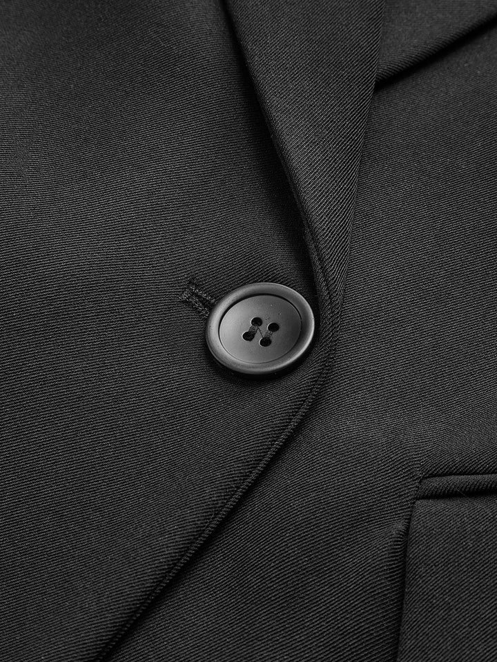 Womens Blazer Coat with Chic Collar and Pockets