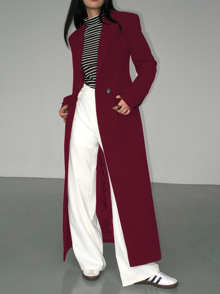 Womens Blazer Coat with Chic Collar and Pockets