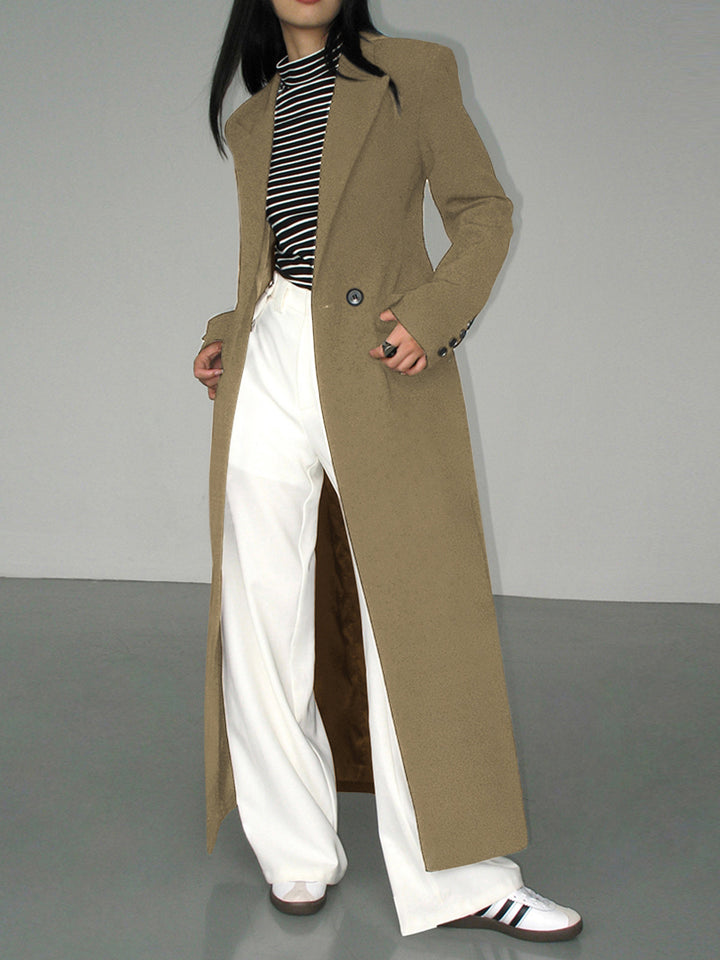 Womens Blazer Coat with Chic Collar and Pockets
