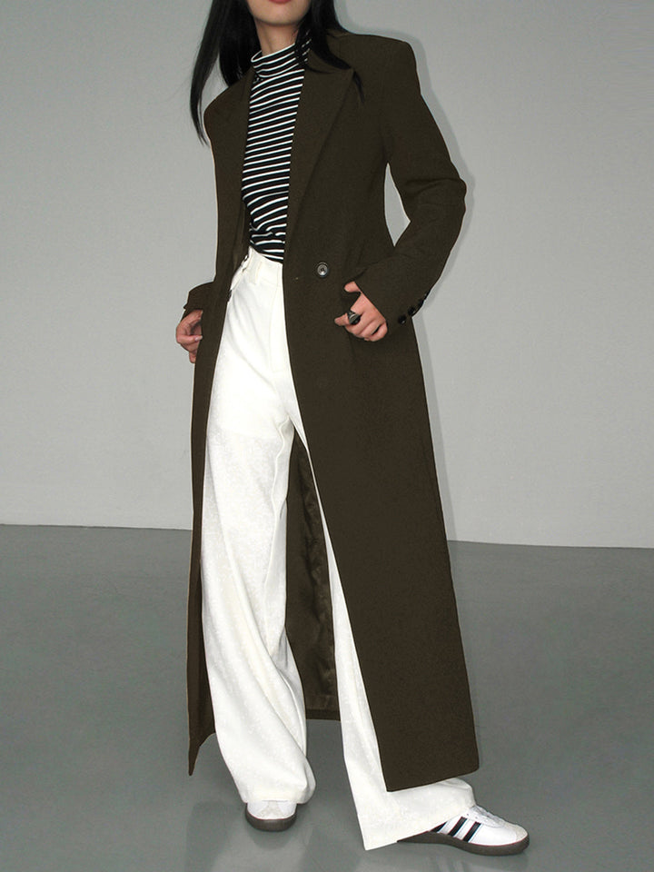 Womens Blazer Coat with Chic Collar and Pockets