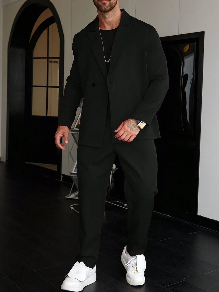 Mens Suit Classic Fit Solid Fabric