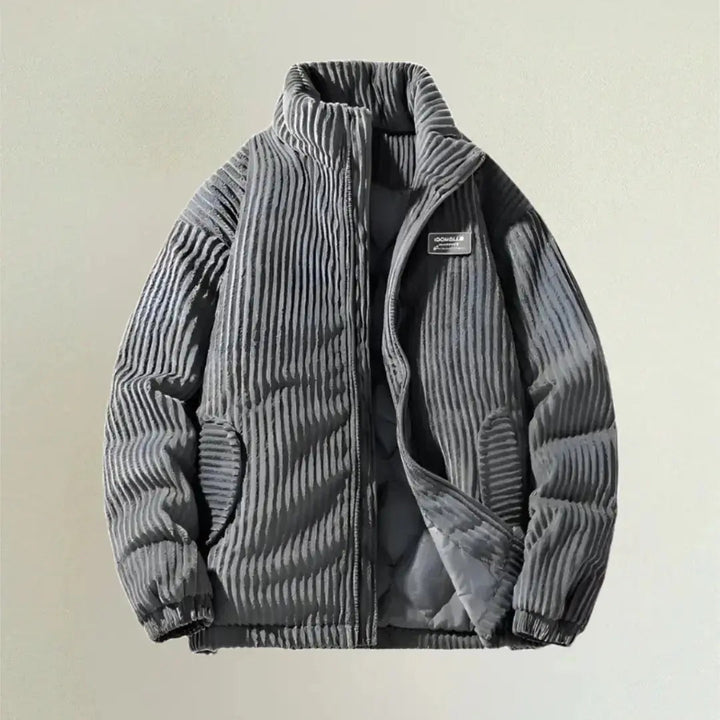 Womens Corduroy Blend Coat Quilted Body Structured Fit - BritishMode