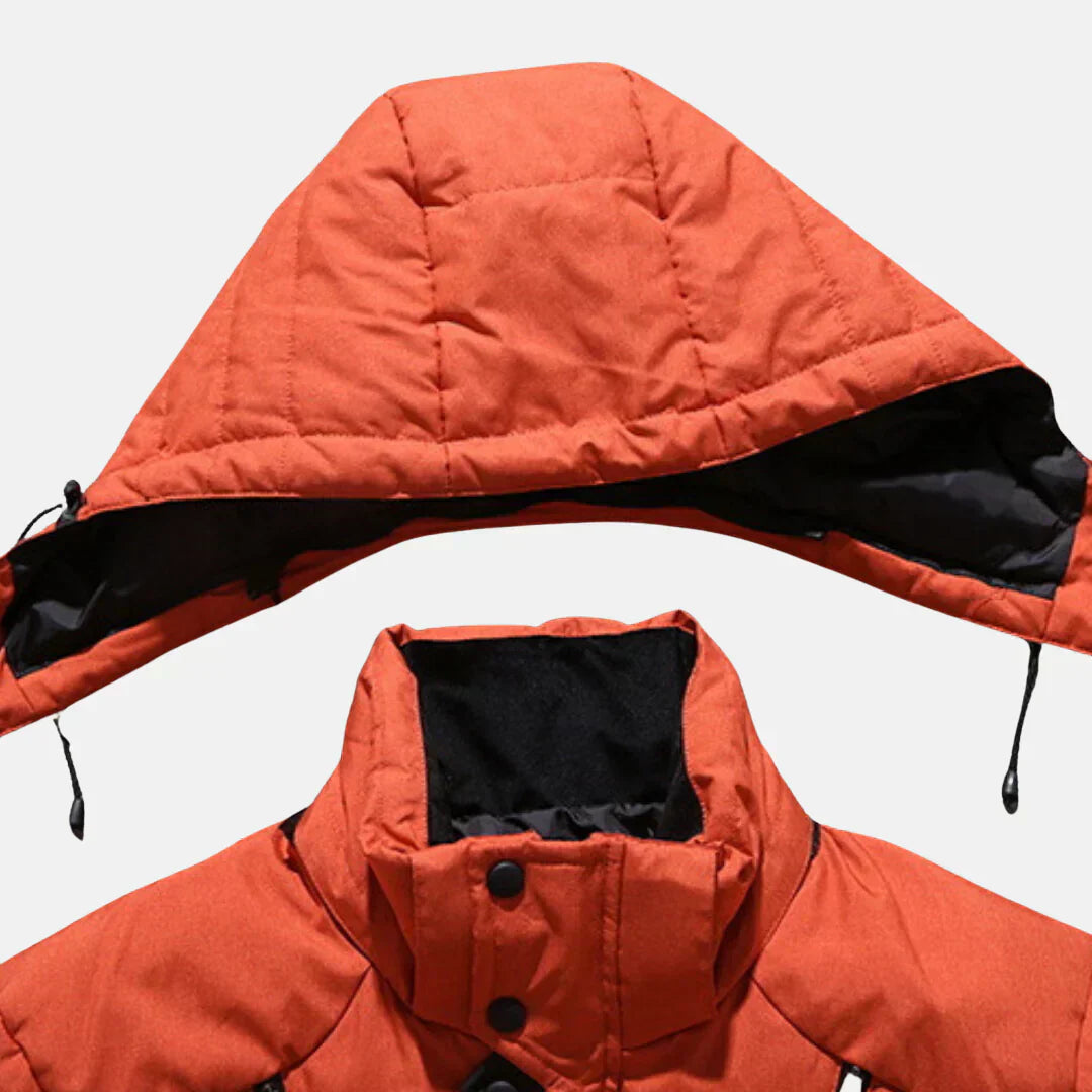 Mens Hooded Winter Parka Heavy Duty Insulated