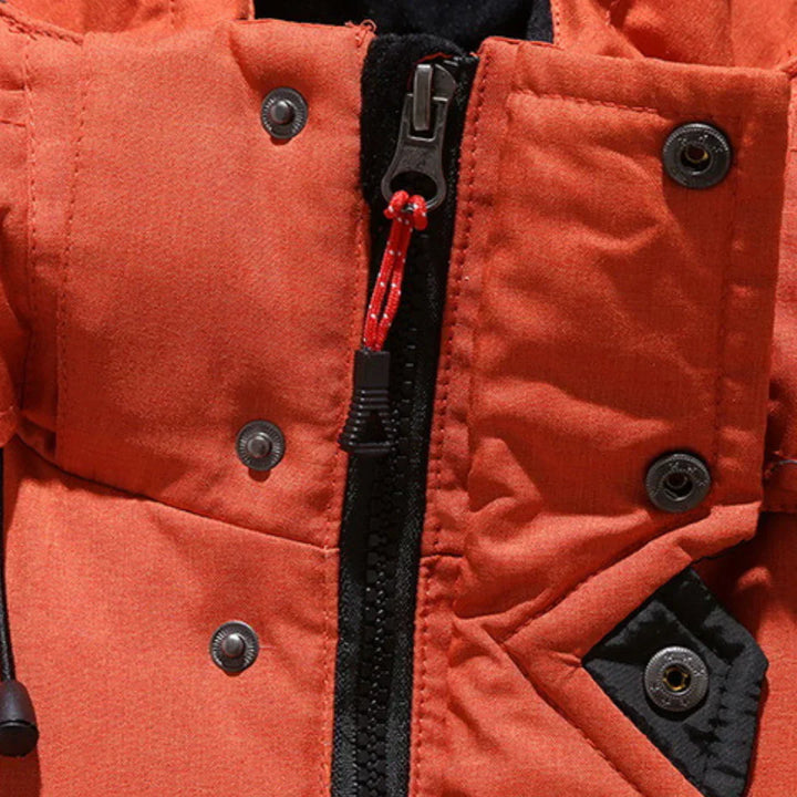 Mens Hooded Winter Parka Heavy Duty Insulated
