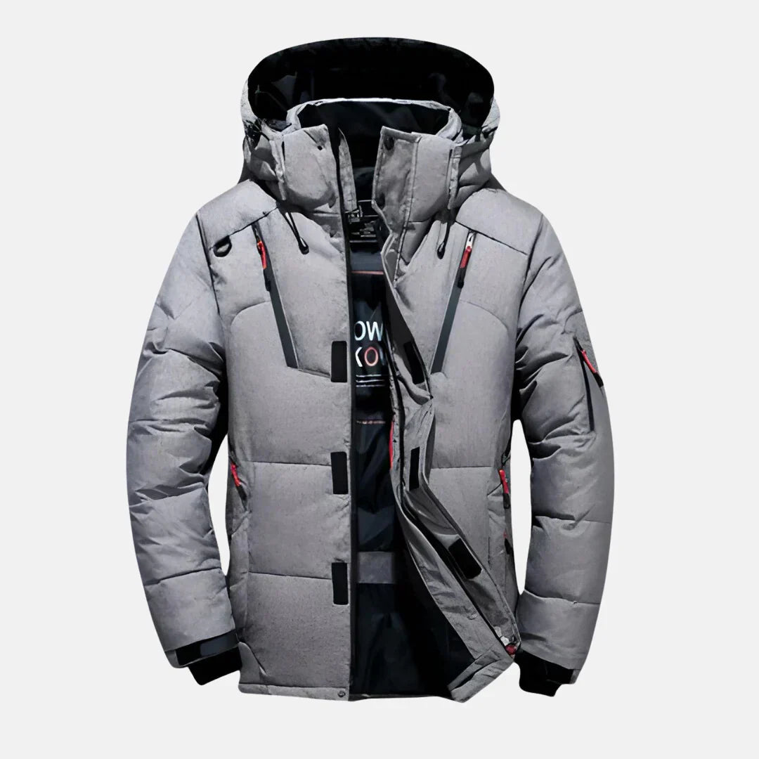 Mens Hooded Winter Parka Heavy Duty Insulated