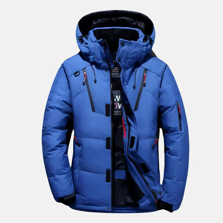 Mens Long Winter Coat Water-Repellent Windproof Design