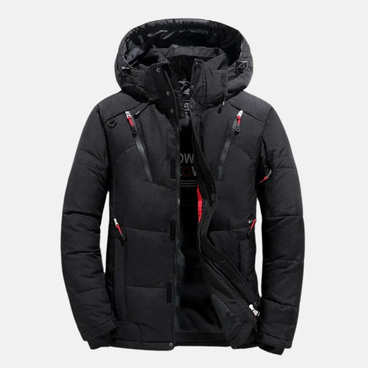 Mens Long Winter Coat Water-Repellent Windproof Design