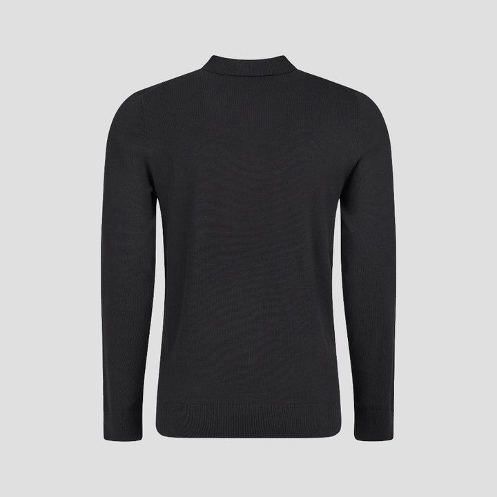 Mens Polo Shirt Cotton Long Sleeve