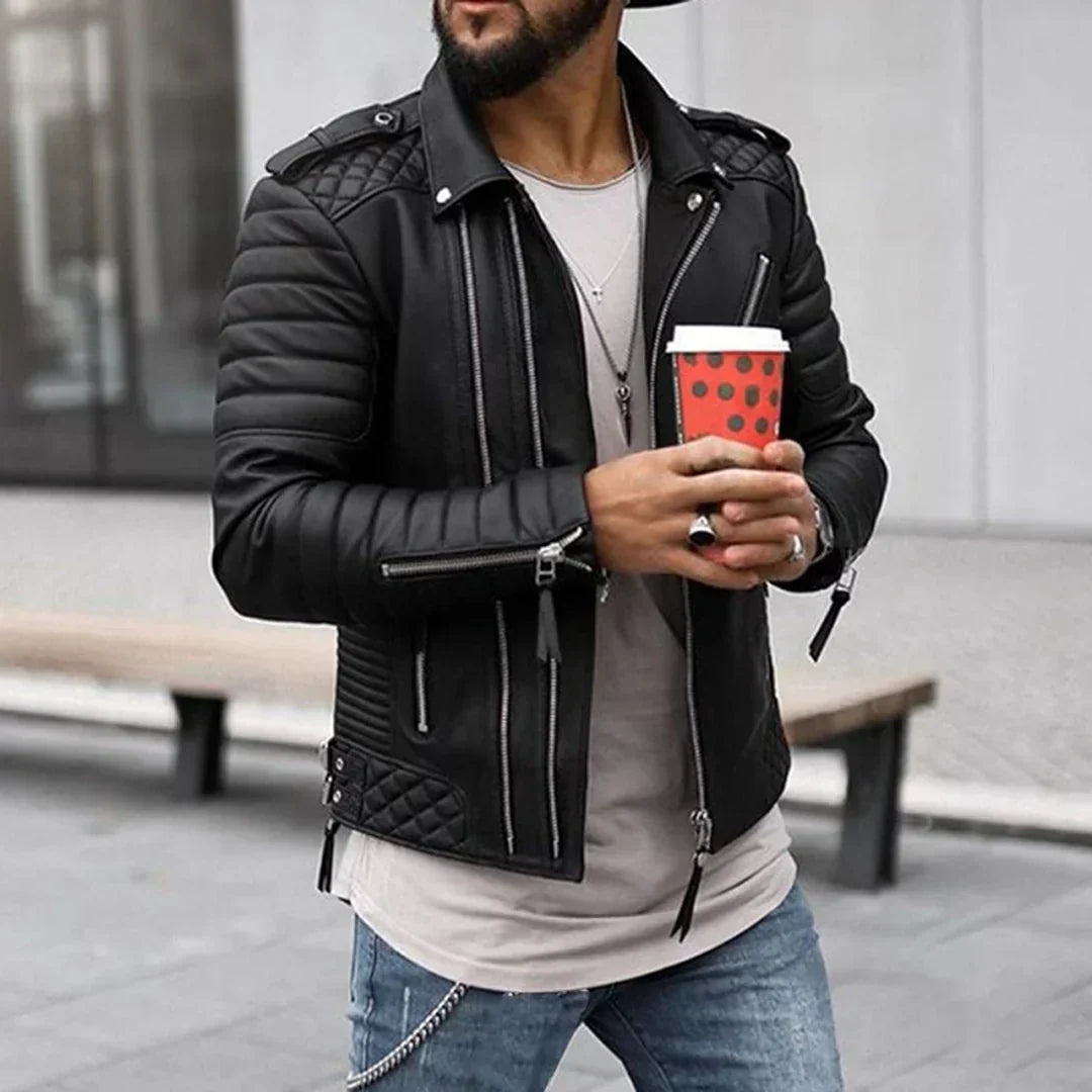 Mens Leather Jacket Durable Classic Fit - BritishMode