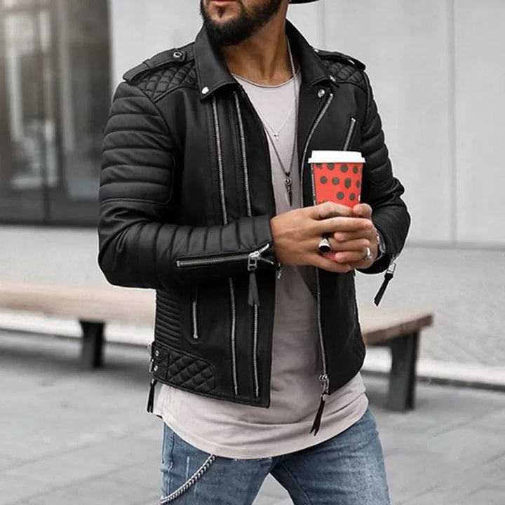 Mens Leather Jacket Durable Classic Fit - BritishMode