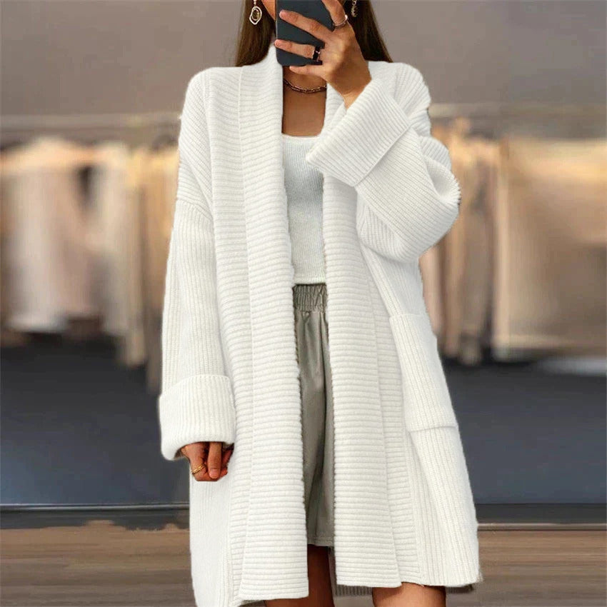 Womens Sweater with Large Pockets Relaxed Fit - BritishMode
