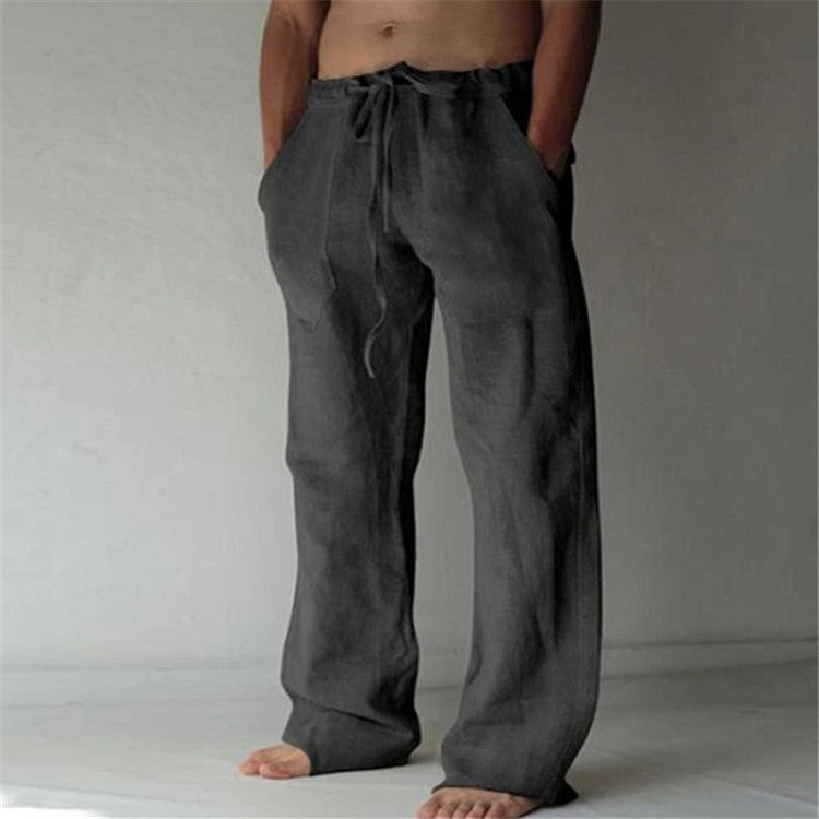 Mens Drawstring Pants Comfortable Loose Fit