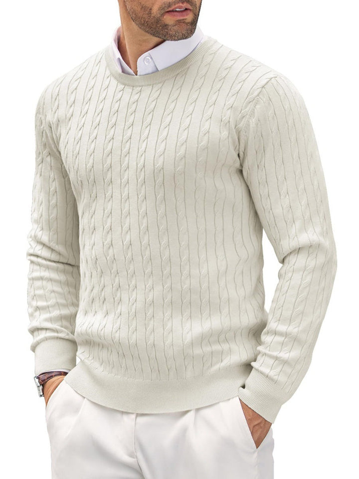 Mens Slim Fit Fine Knit Crew Neck Sweater