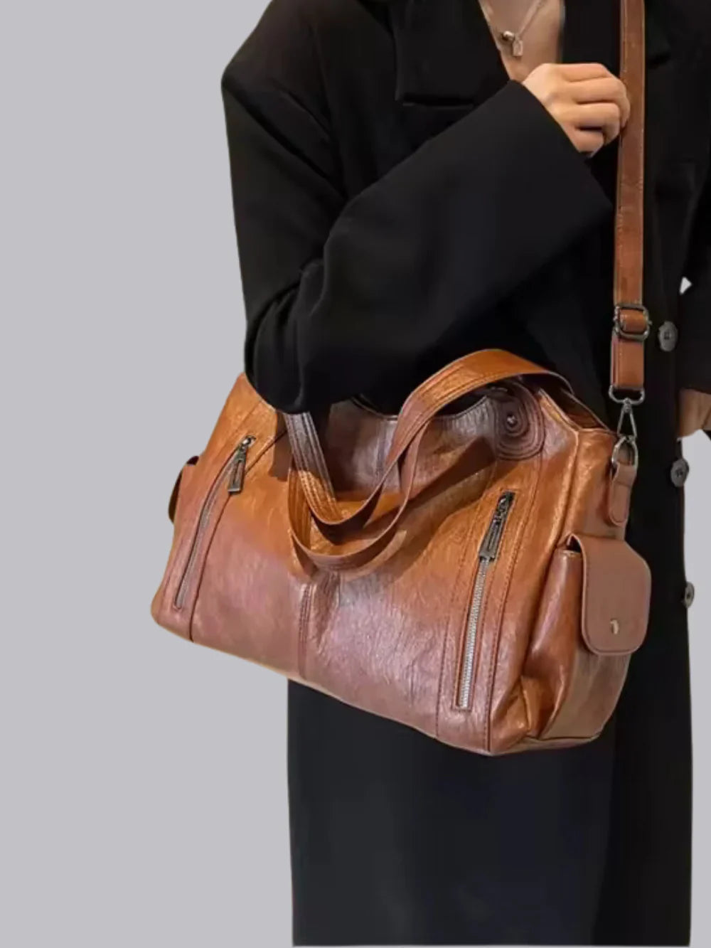 Womens Shoulder Bag Vegan Leather Chic Style