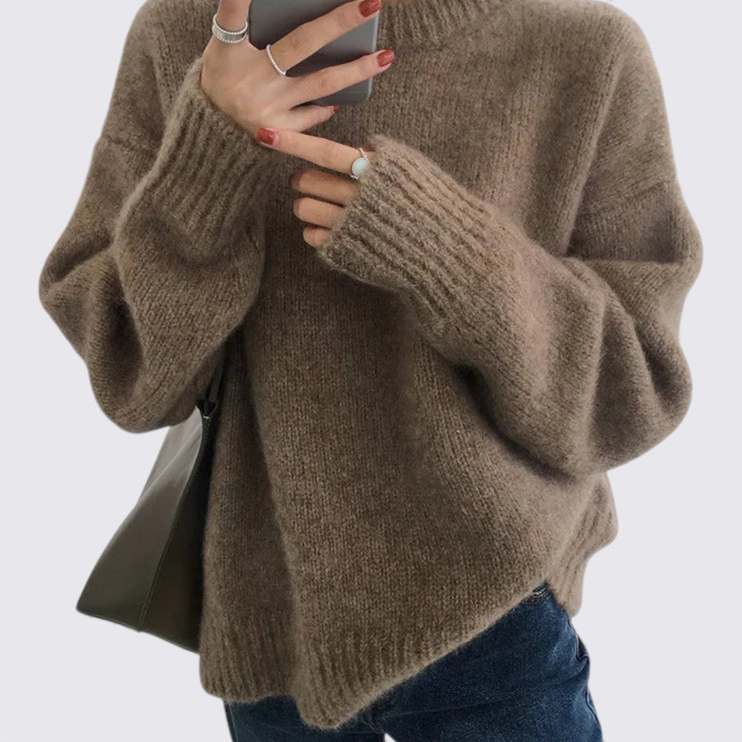 Womens Oversized Sweater Long Sleeve Relaxed Fit - BritishMode