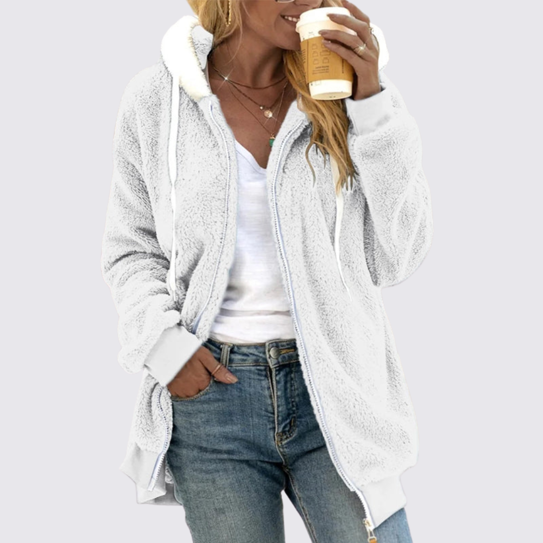Womens Hooded Zip-Up Jacket Lightweight Casual Fit - BritishMode