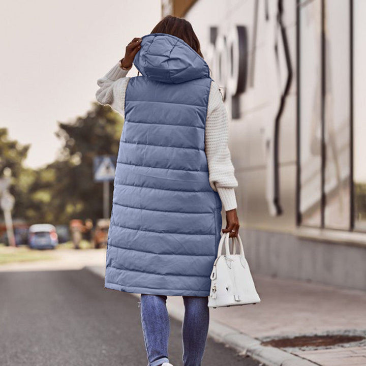 Womens Hooded Winter Vest Insulated Quilted - BritishMode