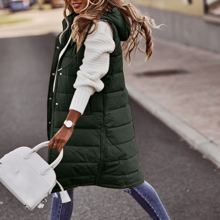 Womens Hooded Winter Vest Insulated Quilted