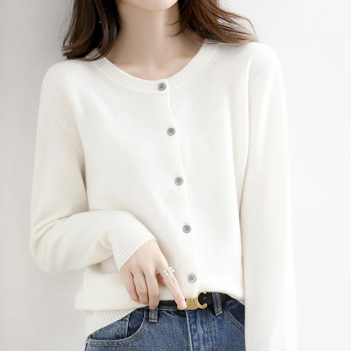 Womens Knit Cardigan Sweater Relaxed Fit